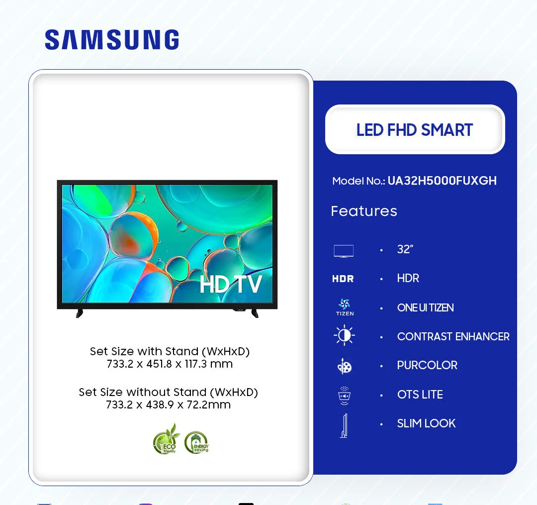 Samsung 32" LED FHD (UA32H5000FUXGH) specification and features